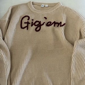 Texas A&M sweater. Stitched by Stacy brand new sweater. NEW